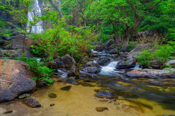 Khlong Lan Wasserfall Der Wunderschöne Wasserfall Tiefen Wald Des Khlong — Stockfoto