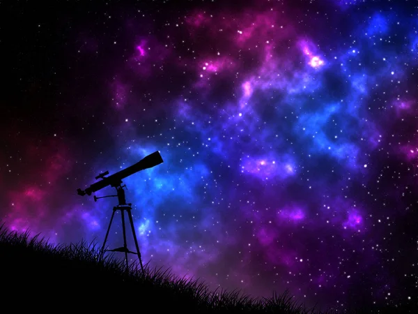 Звёздное небо и галактики — стоковое фото