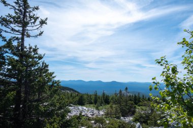 Dağın tepesinden milli parka bak. Fotoğraf duvar kağıdı
