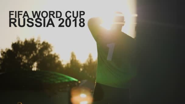 Copa del mundo de fútbol 2018, Rusia, Mscow, para el fondo — Vídeos de Stock