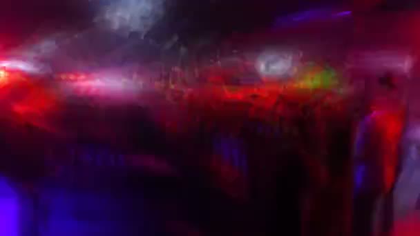 Energetische Party in einem Nachtclub, Zeitraffer, 4k — Stockvideo