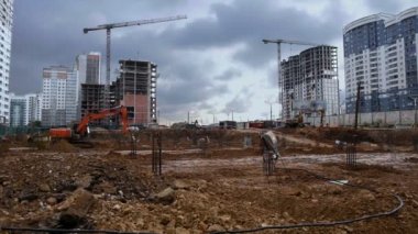 Multistorey konut timelapse inşaatı