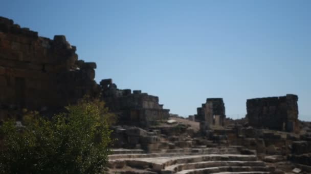 Egy ősi város kő romjai — Stock videók