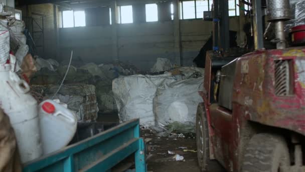 Fábrica Para Procesamiento Residuos Domésticos Fábrica Basura Empresa Reciclaje Basura — Vídeo de stock