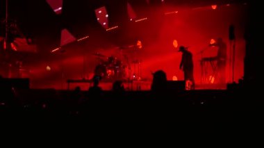 Bobruisk, Belarus - 6 Temmuz 2018: konser B2 fest, Bi-2 grubu