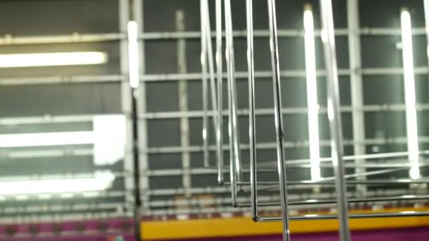 Production and manufacturing of double-glazed windows and PVC windows, a production department with a line for washing and drying glass for further assembly of the insulating glass unit, line — Stock Footage Production and manufacturing of double-glazed windows and PVC windows, a production department with a line for washing and drying glass for further assembly of the insulating glass unit, line Royalty Free Stock Video