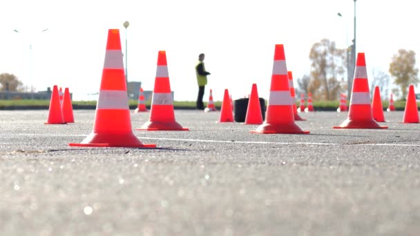 Bobruisk Vitryssland Oktober 2018 Tävlingar Karting Bland Unga Män Tid — Stockvideo