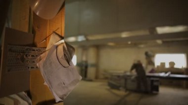 arka plan Çalıştayı ağaç işleme marangoz veya Joiner Timelapse çalışır