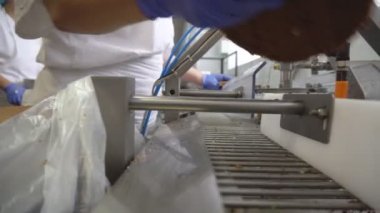 Kek üretimi için hat, otomatik modern şekerleme ekipmanları kullanarak şurubu ile pasta emkraliçiye, sanayi