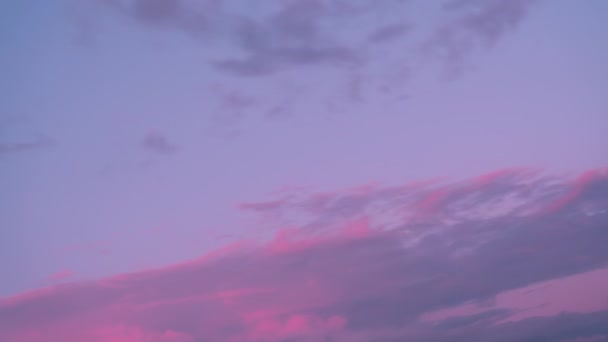 Timelapse coucher de soleil ciel et nuages. Fin de journée à soir et nuit. Contexte. La nature. Vacances d'été et concept de liberté. Ciel — Video