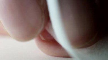 Manikür mendilli tırnaklar, yakın plan, tırnak, arka plan