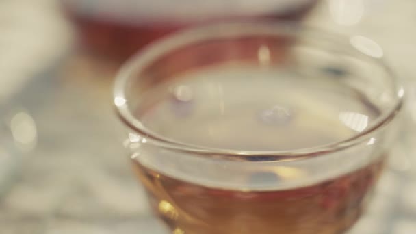 Frutos Cozidos Bule Chá Xícara — Vídeo de Stock
