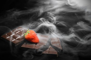 Chocolate in smoke clipart