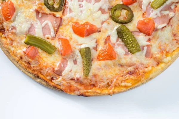 Pizza isolated on wite — Stock Photo, Image
