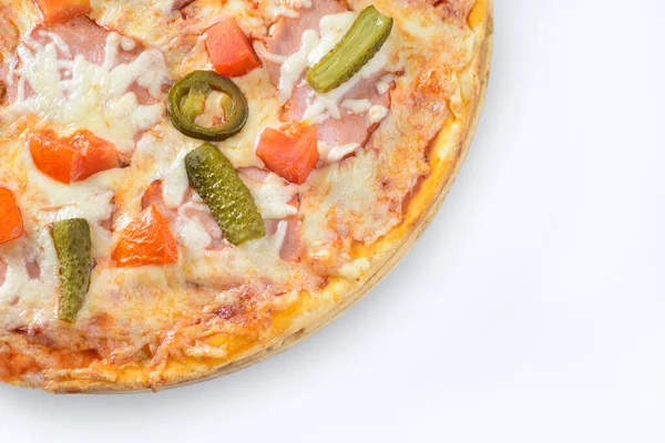 Pizza isolated on wite — Stock Photo, Image