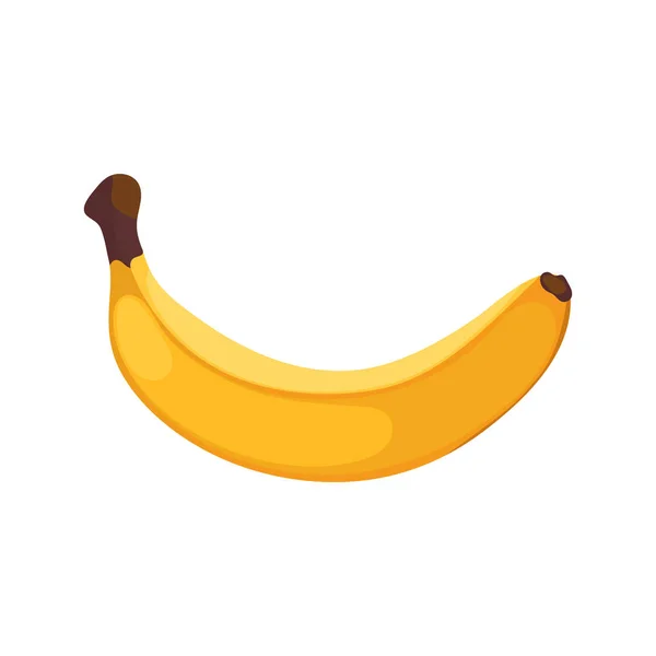 Vector Banana fruta estilo plano isolado no fundo branco . — Vetor de Stock