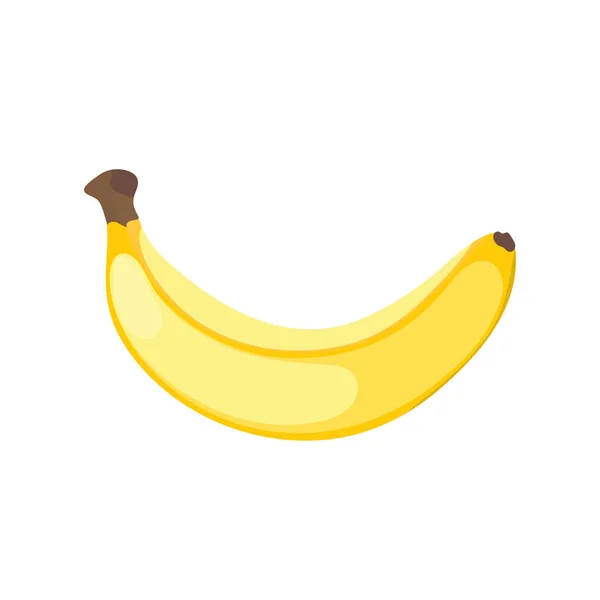 Vector banaan fruit vlakke stijl geïsoleerd op witte achtergrond. — Stockvector