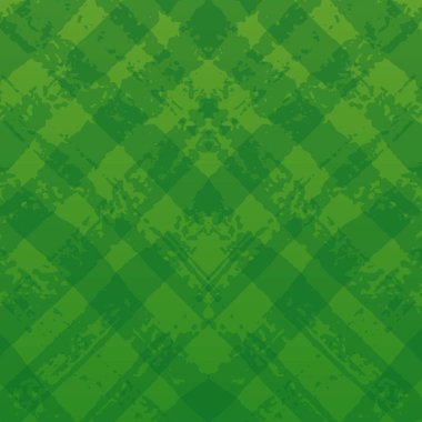 El ile Yeşil Kareli desen fırça darbeleriyle çizilmiş. Saint Patricks Day desen.