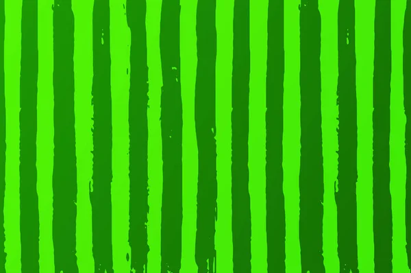 Texture pastèque rayée verte avec coups de pinceau dessinés à la main . — Image vectorielle