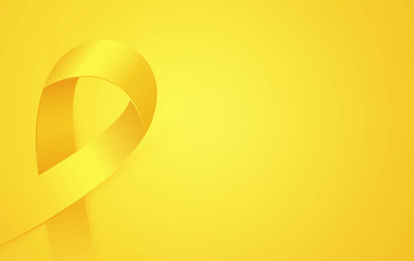 3d golden Ribbon seamless pattern to Childhood Cancer Awareness Month.