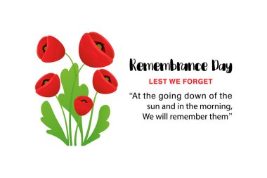 Anma Günü vektör kartı. Biz unutmak diye.