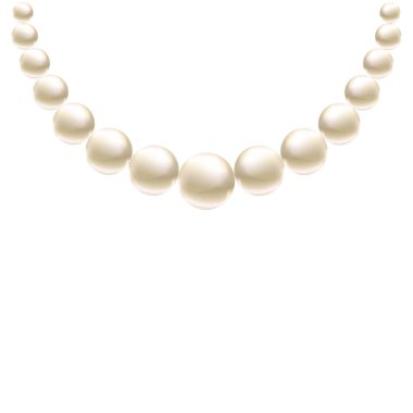 Parlak beyaz inci kolye. İnci düğün, Festival kadınlar dekor için