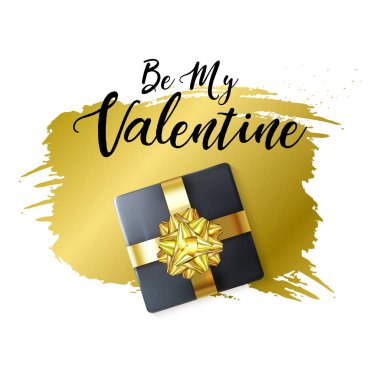 My Valentine tebrik afiş 3d kalpleri ve gerçekçi parlak çelenk ile olmak. Kalp şeklinde balon ile mutlu sevgililer günü kartı