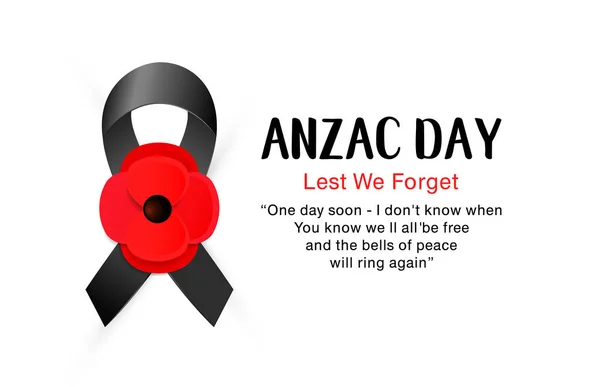 Carte vectorielle Anzac Day. N'oublions pas . — Image vectorielle