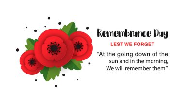 Anma Günü Poppy davetiye. Diye mesaj biz unutmak.