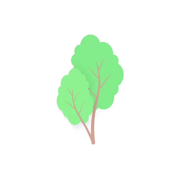 Estilo de tendência de papel de árvore. Árvore, sebes e Bush elemento natural para paisagem, cartão, web, banner, cartaz. Ícone para branding, capa, cartaz . —  Vetores de Stock