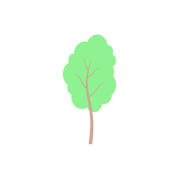 Estilo de tendencia de papel de árbol. Árbol, seto y Bush elemento natural para el paisaje, tarjeta, web, pancarta, cartel. Icono para branding, portada, cartel . — Archivo Imágenes Vectoriales