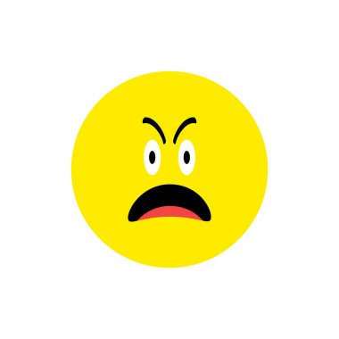 Üzgün ağlamaya Emoji simgesi düz stil yüz. Şirin surat yuvarlak sembolü. Pişmanlık, kalbi kırık yüz. Mobil klavye app için haberci. Beyaz arka plan üzerinde anlamlı karikatür avatar.