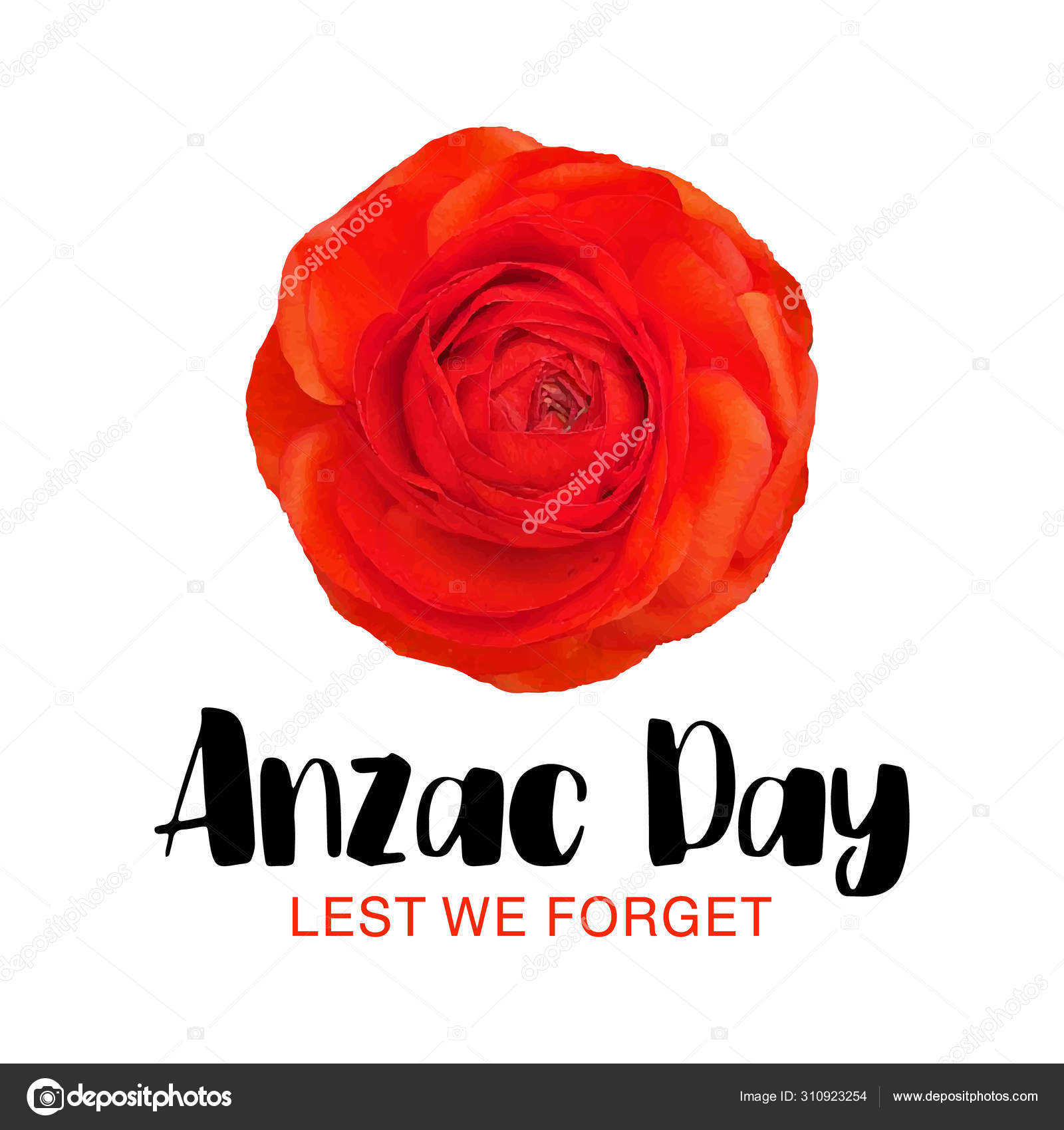 Anzac Day vector card. Lest We forget message. Memorial add. Fashion  typography print Stock Vector by ©juls.dumanska.gmail.com 310923254, image size:1600x1700