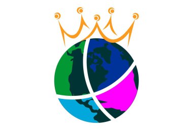 Dünya Top Soyut logo simge Kral