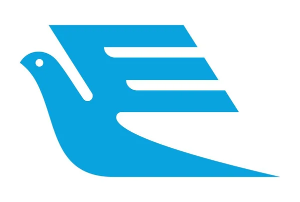 Letra Pássaro Expressar Logotipo Abstrato — Vetor de Stock