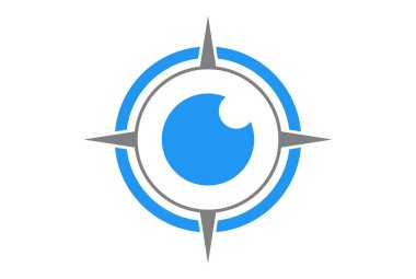 göz pusula vektör tasarım logo simge