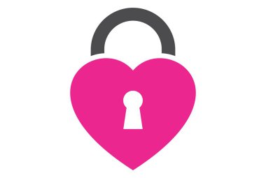 kilit aşk logo simge