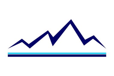 basit dağlar logo simge