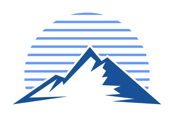 Logo Montagne Icône Concept — Image vectorielle