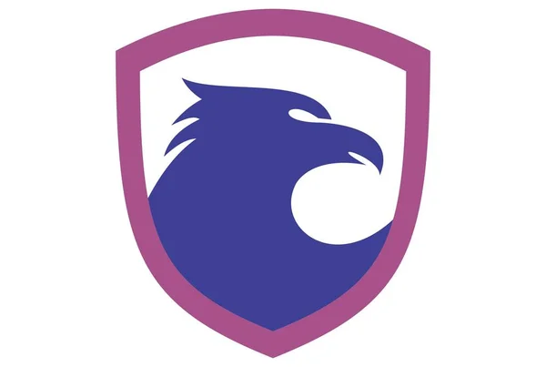 Eagle Logo Sköldikon — Stock vektor