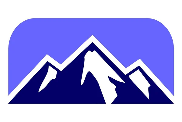 Logotipo Montaña Vector Icono — Vector de stock