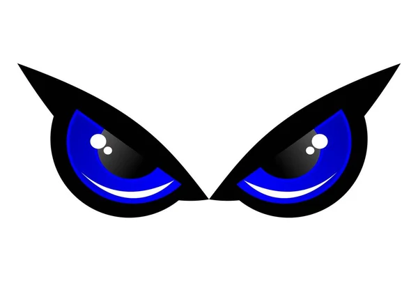 Ojo Azul Búho Logo Icono — Vector de stock