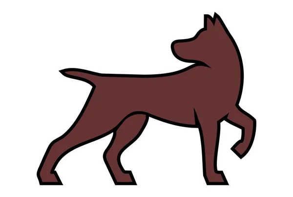 Perro Logo Vector Icono — Vector de stock