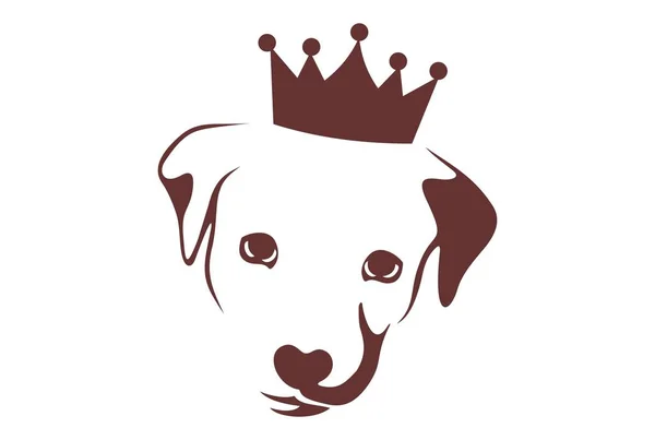 Kung Hund Logo Ikon — Stock vektor