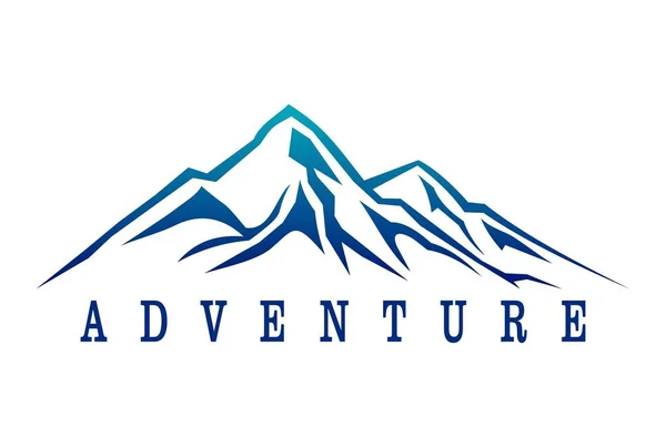 Montagne Aventure Logo Icône — Image vectorielle