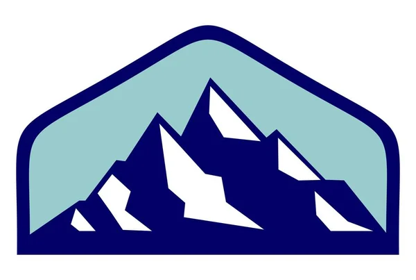 Logo Icône Vectoriel Montagnes — Image vectorielle