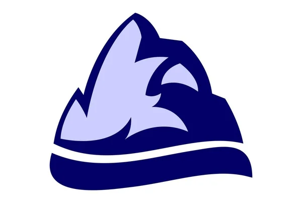 Rock Bergen Abstrakt Logo Ikon — Stock vektor