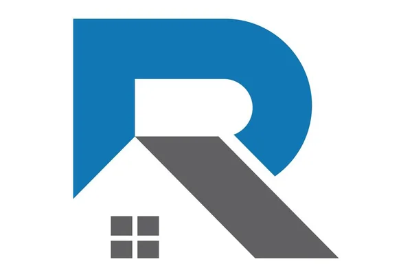 Soyut eve mektup R logosu