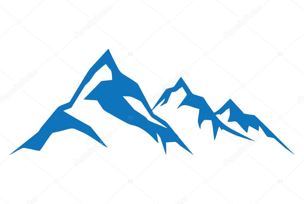 Mountain Vector Icon Logo — Stock Vector © adhevaart #201926572