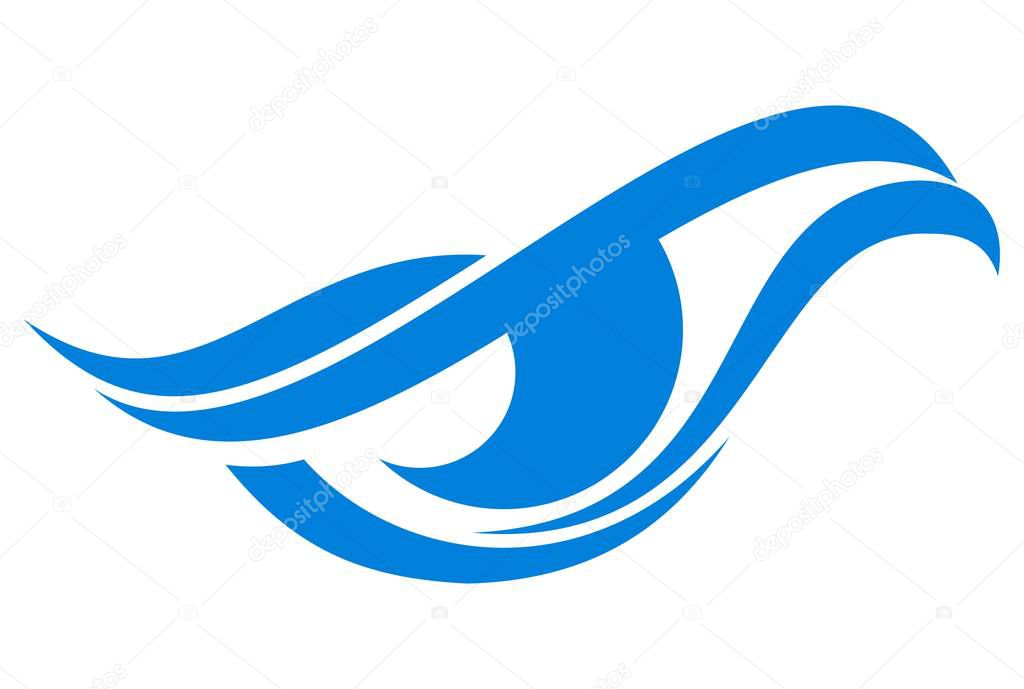 Eye eagle bird logo icon